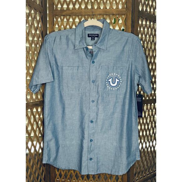 True Religion Boys Button Down Shirt sz XL - Picture 1 of 3